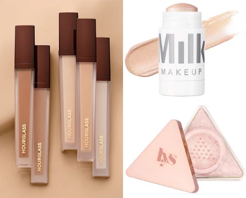 Makeup products cover photo collage