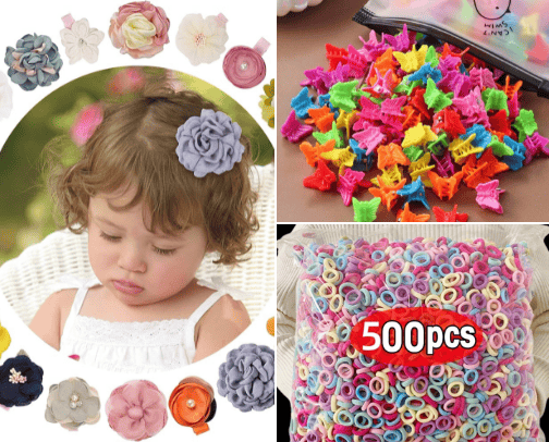 Girls Hair accessories cover photo collage