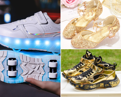 Temu Kids Shoes cover photo collage