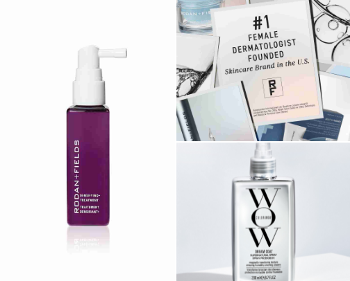 Haircare and more products cover photo collage