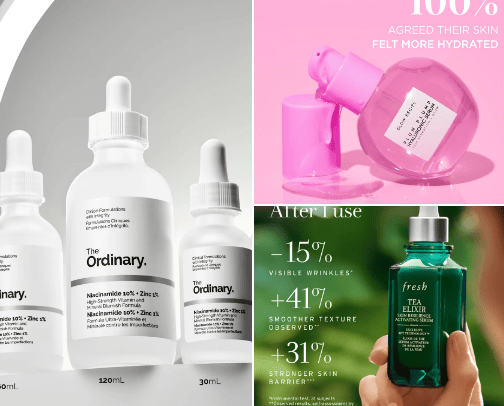 Face Serums✨ cover photo collage