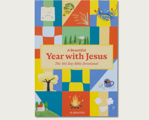 Alabaster A Beautiful Year with Jesus: The 365 Day Bible Devotional cover photo collage