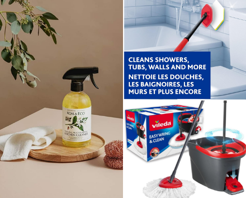 Cleaning faves! Things I love to clean with at home as someone with ADHD. cover photo collage