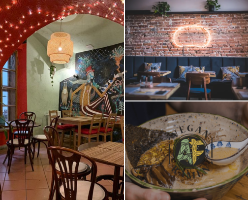 Kraków: Vegetarian Restaurants & Places for Drinks cover photo collage