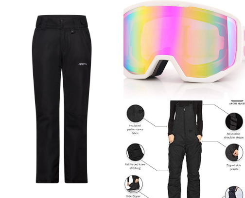 snow gear cover photo collage