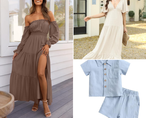 Clothes for beach family session cover photo collage