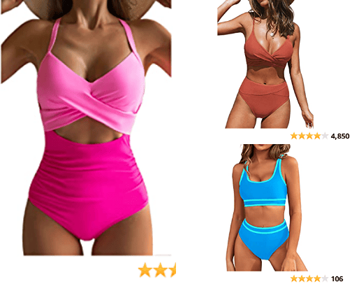 Swimsuits cover photo collage
