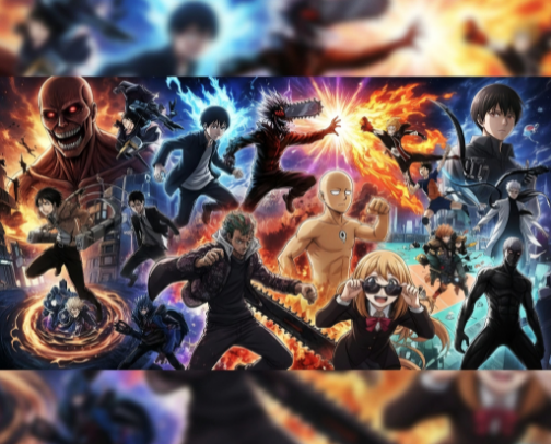 My top anime watchlist cover photo collage