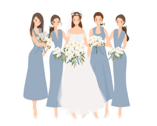 Bridesmaids desses cover photo collage