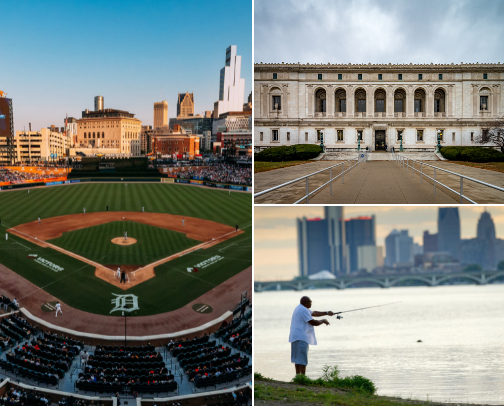 Things to do around Detroit cover photo collage