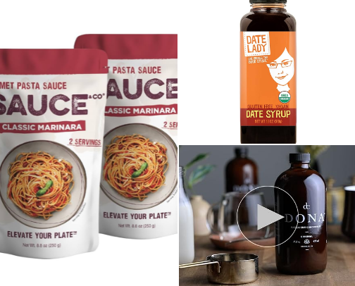 Food and drinks I love from Amazon cover photo collage