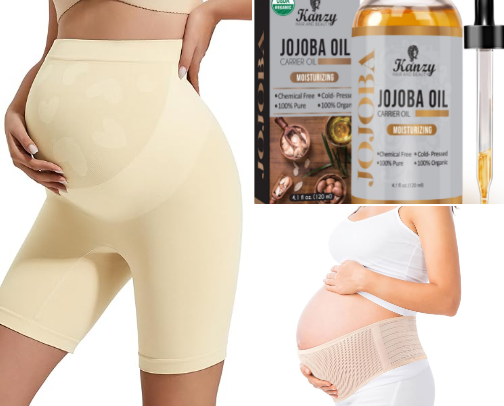 Pregnancy items cover photo collage