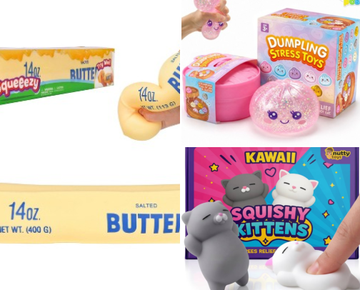 Gift Ideas: Squishies and Squeeze Friendly Toys cover photo collage