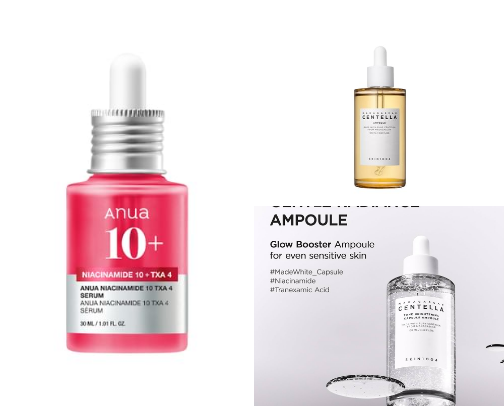 Serums for combination skin cover photo collage