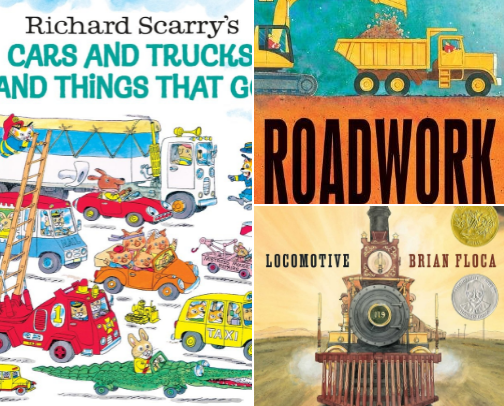 Cars & Trucks & Books that GO! cover photo collage