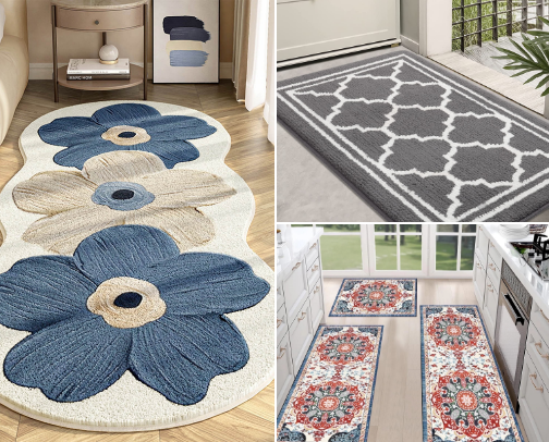 Beautiful & practical Rugs and Mats for Every Space cover photo collage