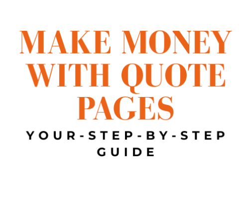 How to Start a Quote Page and Make Money Online cover photo collage