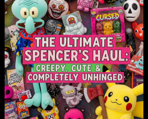 The Ultimate Spencer’s Haul: Creepy, Cute & Completely Unhinged cover photo collage