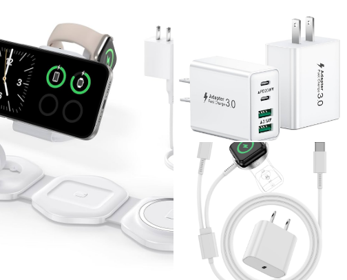 Fast Power Chargers, Surge Protectors, and Portable Charger cover photo collage