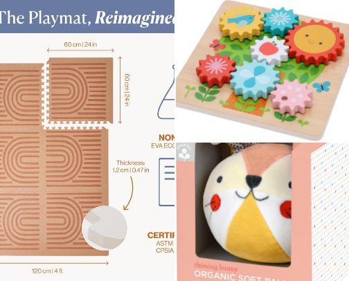 Non-Toxic Baby & Toddler Toys + Playtime Essentials cover photo collage