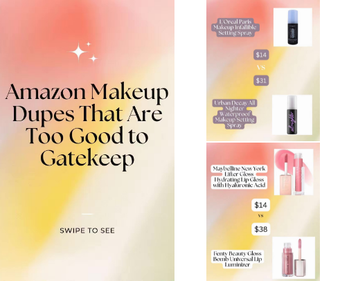 Makeup Dupes Too Good To Gatekeep 💄✨ cover photo collage
