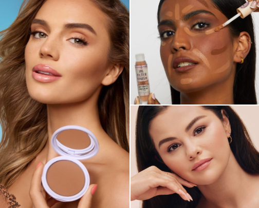 Top beauty products cover photo collage