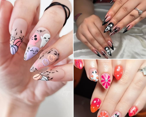 Halloween Nail Inspo cover photo collage