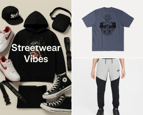 🌍 Streetwear Vibes cover photo collage