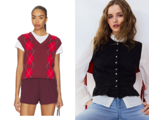 Knit vests and the shirts I love to layer them with cover photo collage