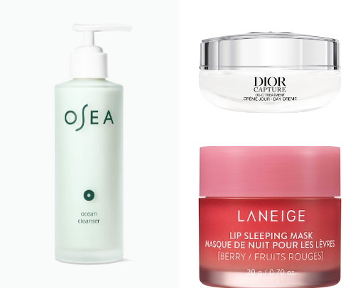 Skin care and make-up for mature skin cover photo collage