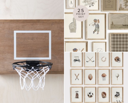 Baby Boy Nursery- Vintage Sports cover photo collage