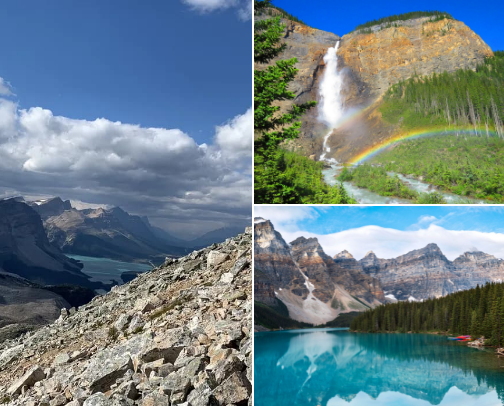 Favorite Hikes/Outdoor Adventures in Alberta + Hiking Essentials 🏔️🥾 cover photo collage