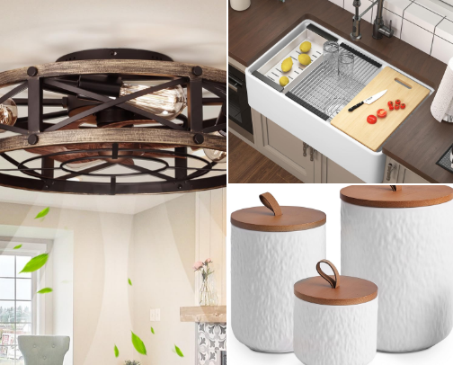 Cozy Farmhouse Kitchen Finds cover photo collage