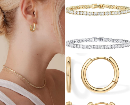 Amazon Affordable Jewelry I Never Take Off cover photo collage