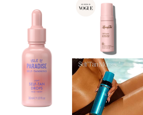 Glowy Summer Body (Self-Tan, Body Care & SPF) cover photo collage
