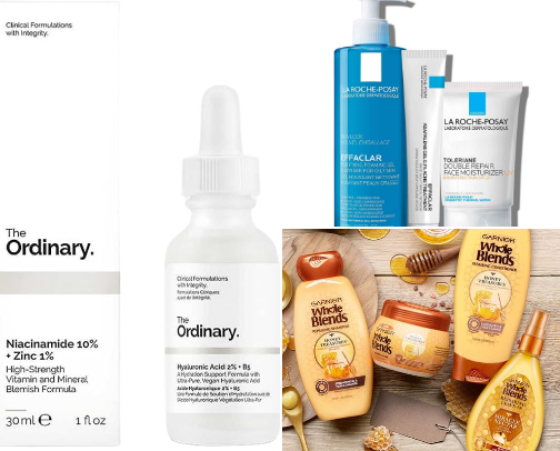 Hair & skin care cover photo collage