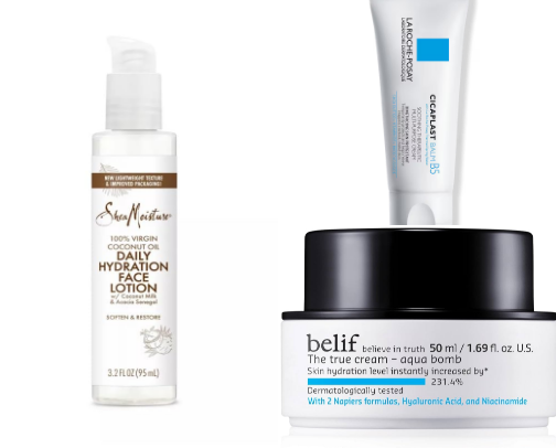Best moisturizers I used while on Accutane cover photo collage
