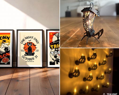 Spooky Halloween home Decors cover photo collage