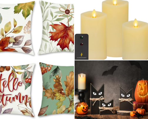 fall & halloween decor: cozy, spooky & festive  finds cover photo collage