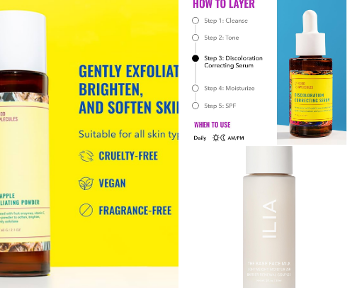 My favorite skincare products for healthy, glowing skin ✨ cover photo collage