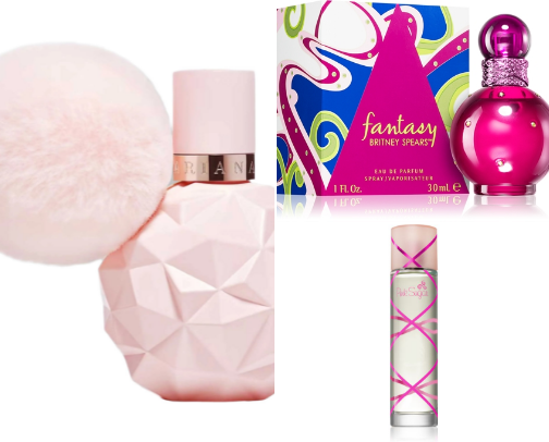 Affordable, girly perfumes cover photo collage