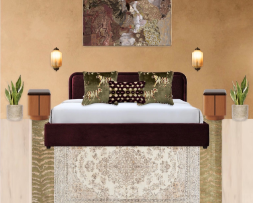 Rich Earthy Bedroom Decor cover photo collage