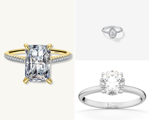 Engagement rings that won’t break the bank! cover photo collage