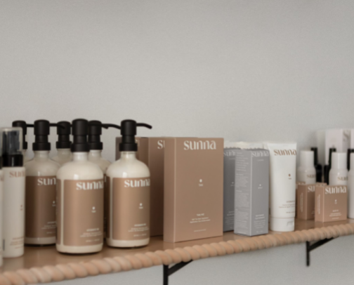 Tanning products cover photo collage
