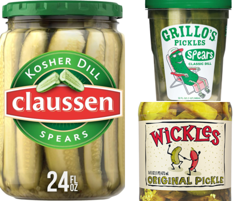 Savory Snack Board Finds: Pickles, Chips and Cottage Cheese cover photo collage