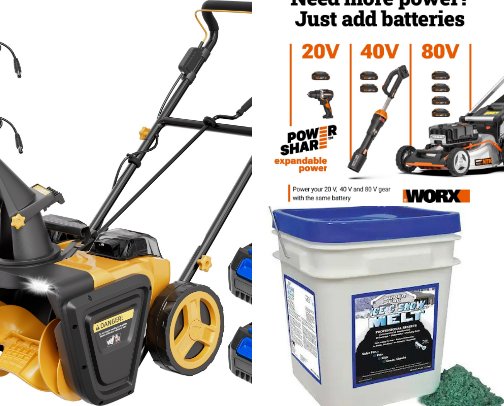 Snow Blower cover photo collage