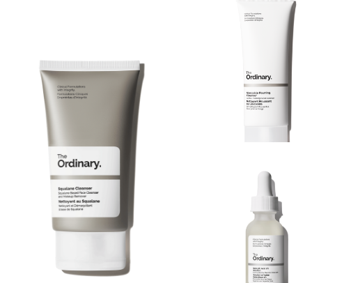 My favorite skincare products by the ordinary. cover photo collage