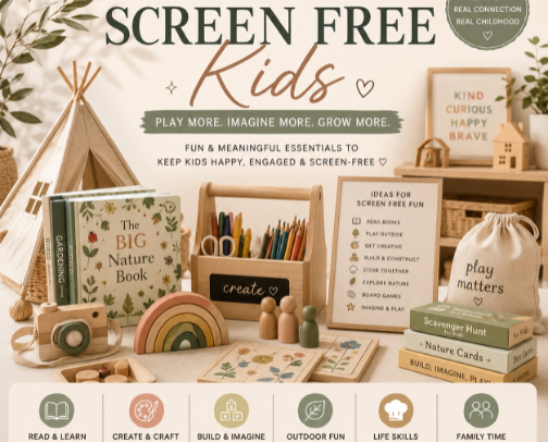 Screen-Free Activities Kids Will Love cover photo collage