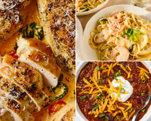 Everyday Recipes You'll Actually Make Again 🍔 cover photo collage