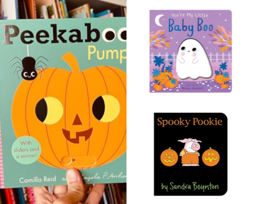 Halloween board books for toddlers cover photo collage